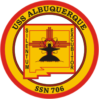 U.S. Navy USS Albuquerque (SSN-706), submarine emblem - vector image