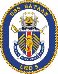 U.S. Navy USS Bataan (LHD-5),  amphibious assault ship emblem (crest)