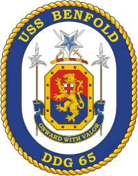 U.S. Navy USS Benfold (DDG 65), destroyer emblem (crest)