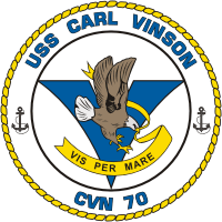 U.S. Navy USS Carl Vinson (CVN-70), supercarrier emblem - vector image