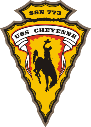 Vector clipart: U.S. Navy USS Cheyenne (SSN-773), submarine emblem