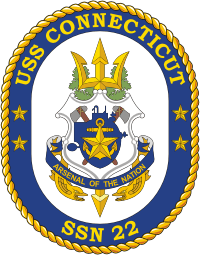 Vector clipart: U.S. Navy USS Connecticut (SSN-22), submarine emblem