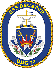 U.S. Navy USS Decatur (DDG 73), destroyer emblem (crest)