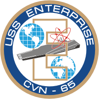 U.S. Navy USS Enterprise (CVN-65), supercarrier emblem (crest) - vector image