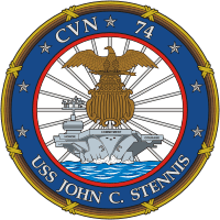 U.S. Navy USS John C. Stennis (CVN-74), supercarrier emblem - vector image
