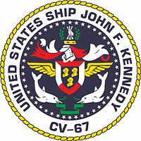 U.S. Navy USS John F. Kennedy (SV-67), supercarrier emblem (decommissioned) - vector image