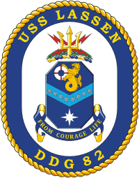 U.S. Navy USS Lassen (DDG 82), destroyer emblem (crest)