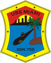 Военно-морские силы США, эмблема подводной лодки «Майами» (SSN-755)
