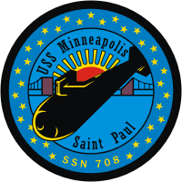 U.S. Navy USS Minneapolis (SSN-708), submarine emblem - vector image