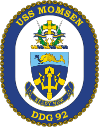 U.S. Navy USS Momsen (DDG 92), previous destroyer emblem (crest)