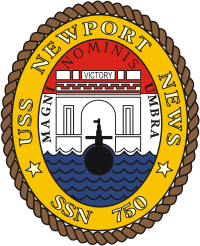 Vector clipart: U.S. Navy USS Newport News (SSN-750), submarine emblem