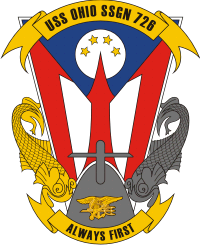 Vector clipart: U.S. Navy USS Ohio (SSGN-726), submarine emblem