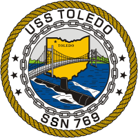 U.S. Navy USS Toledo (SSN-769), submarine emblem - vector image