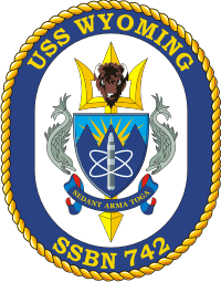 Vector clipart: U.S. Navy USS Wyoming (SSBN-742), submarine emblem