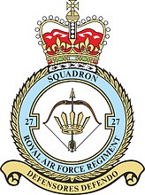 Vector clipart: British 27th Squadron RAF Regiment, badge