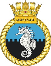 Vector clipart: British Navy HMS Leeds Castle, crest