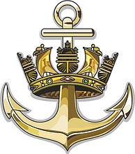 Vector clipart: British Navy, emblem (naval crest) before 1919