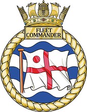 British Navy Fleet Commander, emblem (crest) - vector image