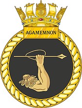 British Navy HMS Agamemnon (S124), emblem (crest)