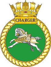 British Navy HMS Charger (P292), emblem (crest)