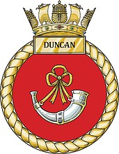 British Navy HMS Duncan (D37), emblem