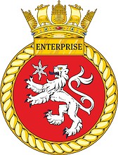 ВМС Великобритании, эмблема корабля Энтерпрайз (H88) эмблема - векторное изображение