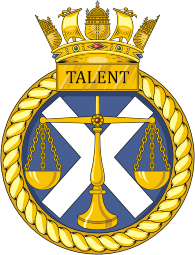 British Navy HMS Talent (S92), submarine emblem (crest)