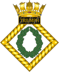 ВМС Великобритании, эмблема легкого авианосца Триумф (N18) - векторное изображение