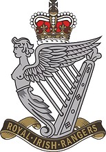 British Army Royal Irish Rangers, badge - vector image
