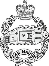 Королевский танковый полк Великобритании, нагрудный знак (1924 г.) - векторное изображение