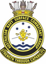 Vector clipart: Australian Navy Surface Combatants Force Element Group (COMAUSNAVSURFGRP), emblem