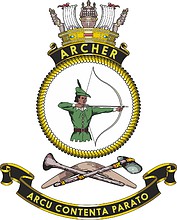 HMAS Archer (P 86), emblem - vector image