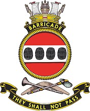 HMAS Barricade, emblem - vector image