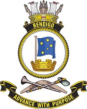HMAS Bendigo, emblem - vector image
