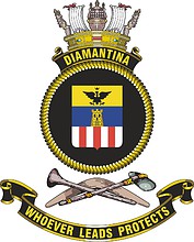 HMAS Diamantina, emblem - vector image
