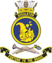 HMAS Geraldton (FCPB-213), emblem - vector image