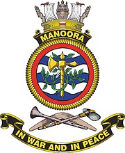 HMAS Manoora (L 52), emblem - vector image