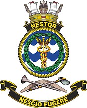 HMAS Nestor, emblem - vector image