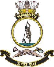 HMAS Parramatta (FFH 154), emblem - vector image