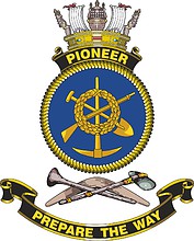 HMAS Pioneer, emblem - vector image
