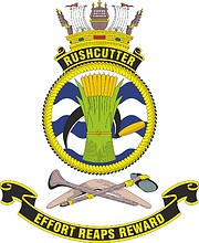 Vector clipart: HMAS Rushcutter, emblem