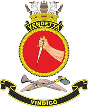 HMAS Vendetta, emblem - vector image