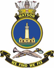 HMAS Watson, emblem - vector image