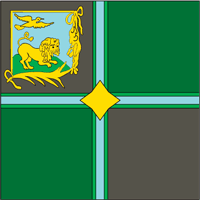 Belgorod infantry regiment, flag (1712) - vector image