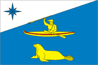 Vector clipart: Aleutian rayon (Kamchatka krai), flag