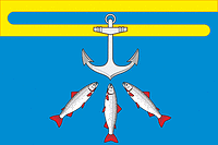 Oktjabrski (Krai Kamtschatka), Flagge - Vektorgrafik