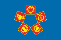 Lyubertsy rayon (Moscow oblast), flag (1998) - vector image