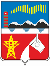 Векторный клипарт: Печенгский район (Мурманская область), герб (1970 г.)