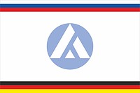 Azovo german national rayon (Omsk oblast), flag - vector image