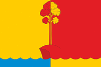 Krasnoyarka (Omsk oblast), flag - vector image